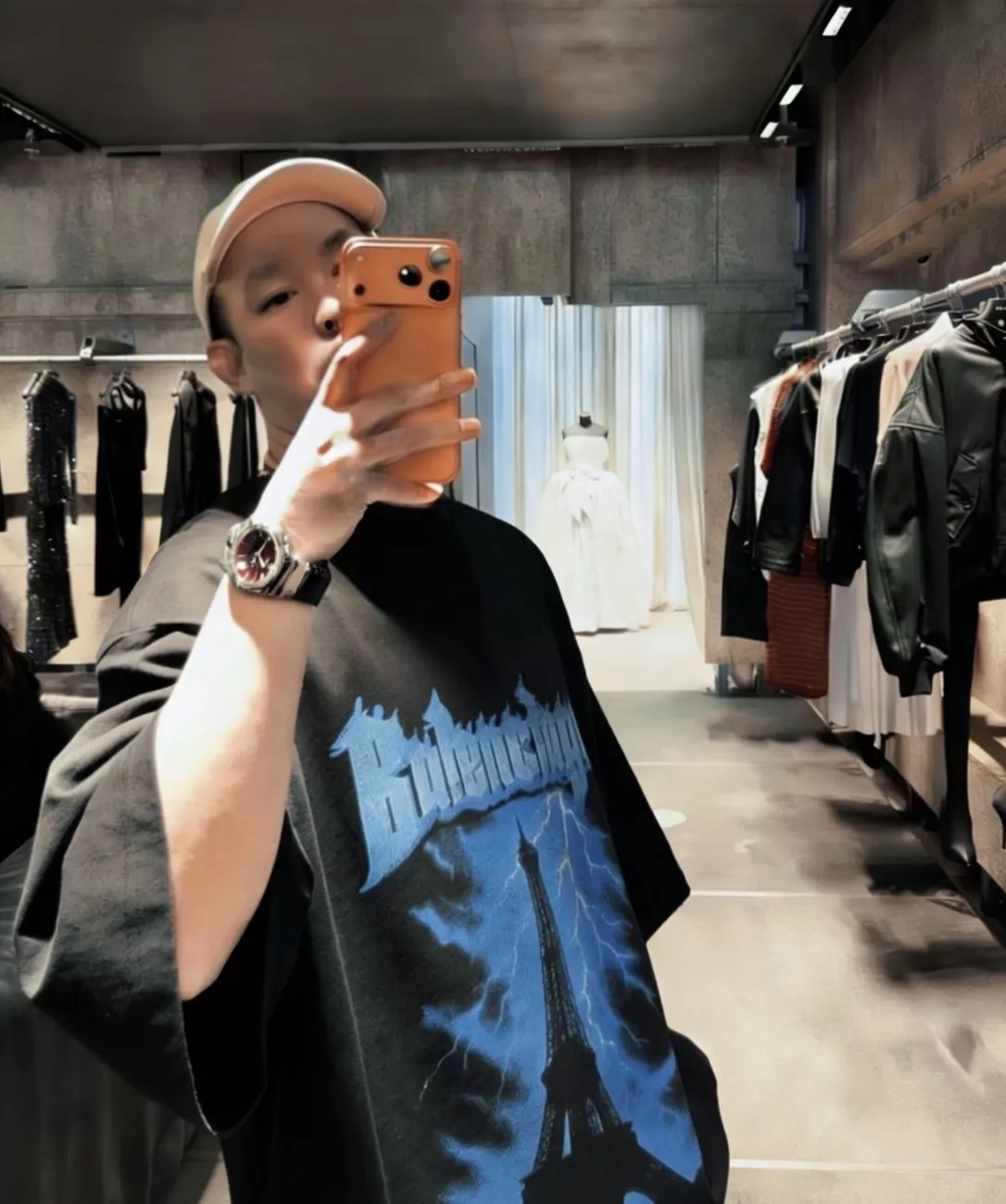 발렌시아가 파리 썬더스톰 프린트 티셔츠 상세 이미지 20