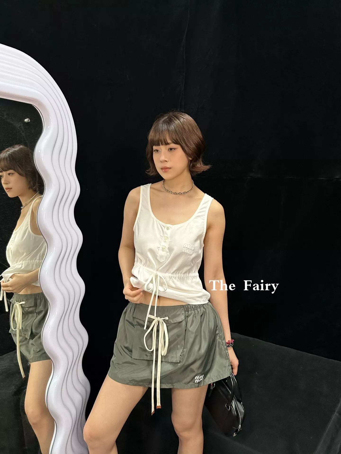 미우미우 나일론 카고 미니 스커트 상세 이미지 10