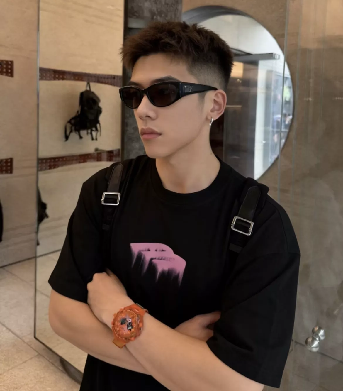 발렌시아가 웻 브러시 프린트 오버핏 티셔츠 상세 이미지 20