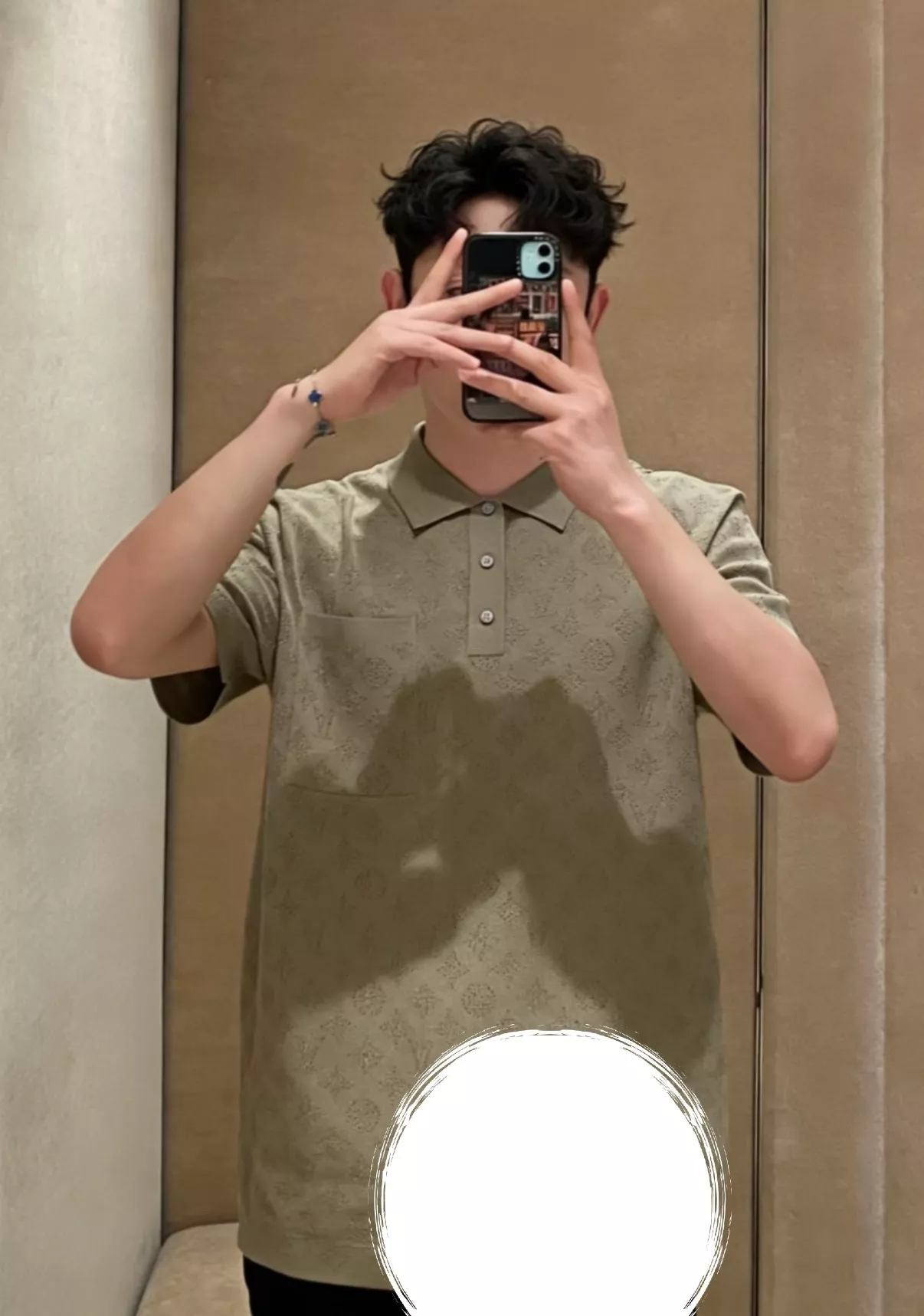 루이비통 모노그램 메쉬 니트 폴로 반소매 상세 이미지 17