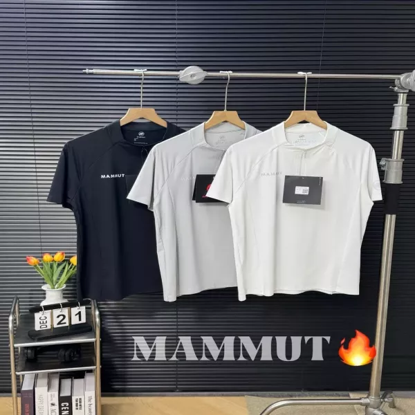 마무트 로고 프린트 기능성 반소매 티셔츠