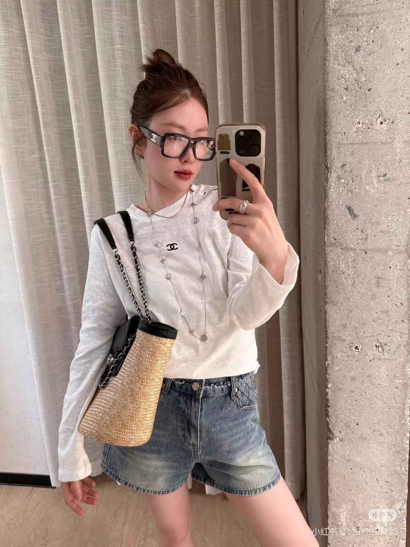 디올 체인 포인트 데님 숏팬츠 상세 이미지 18