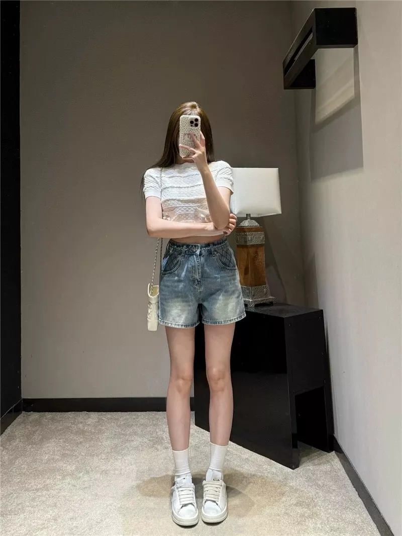 디올 체인 포인트 데님 숏팬츠 상세 이미지 21