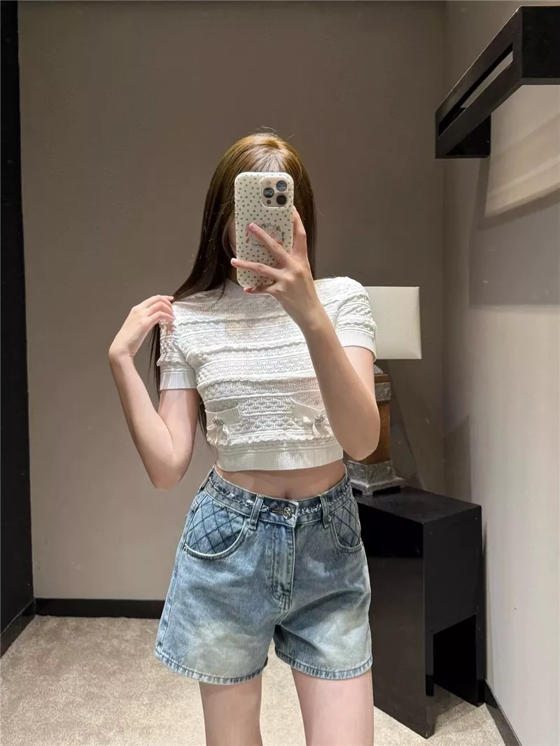 디올 체인 포인트 데님 숏팬츠 상세 이미지 22