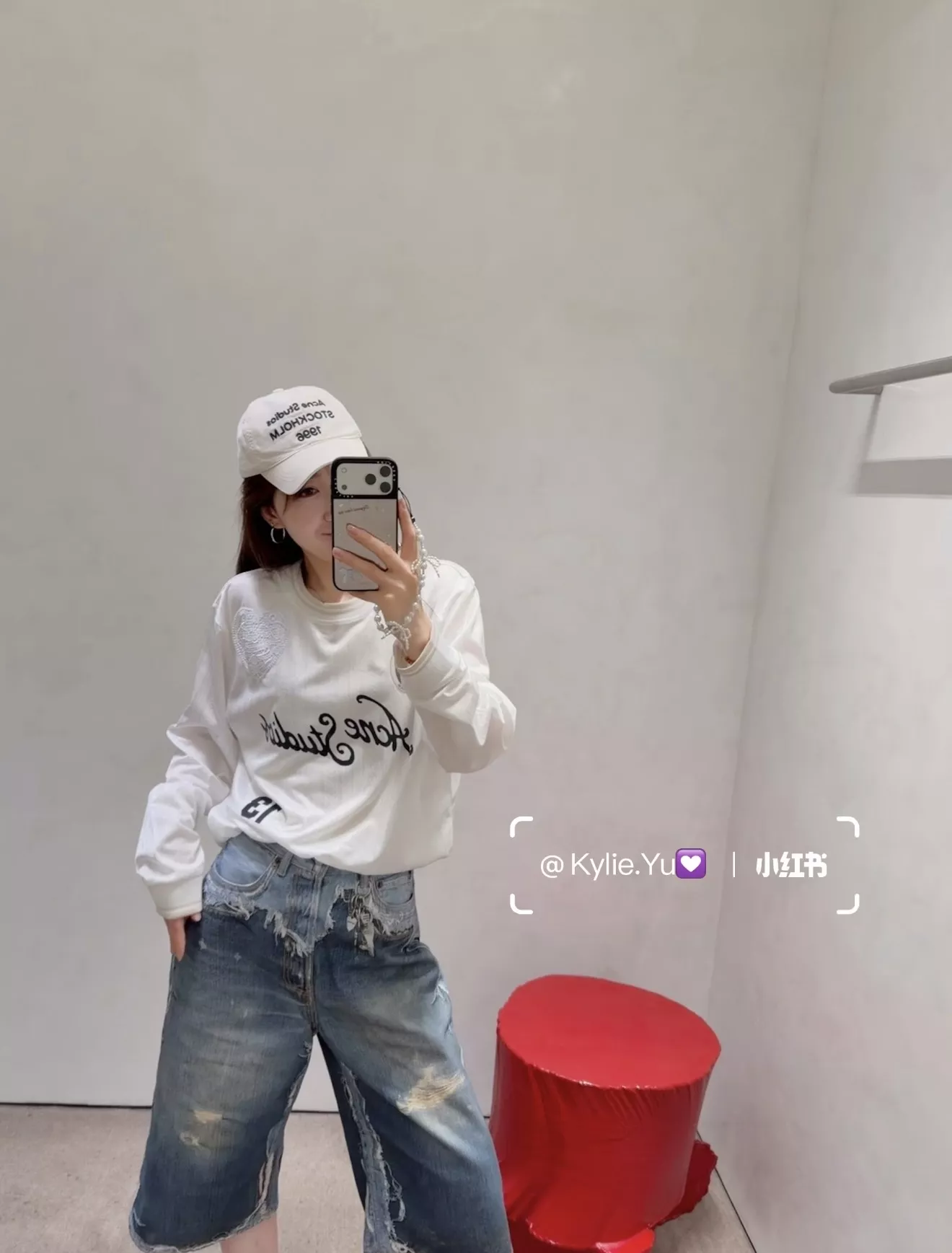 아크네스튜디오 3D 프린팅 데님 칠부 팬츠 상세 이미지 20