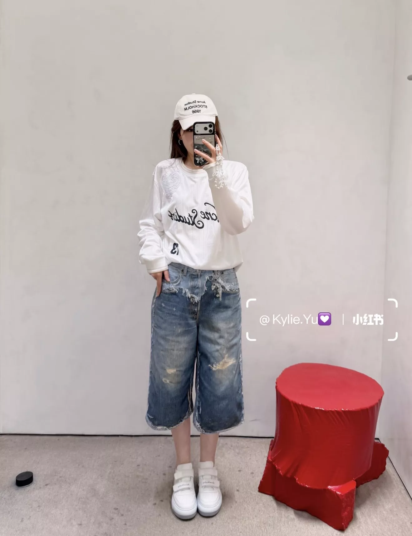 아크네스튜디오 3D 프린팅 데님 칠부 팬츠 상세 이미지 19