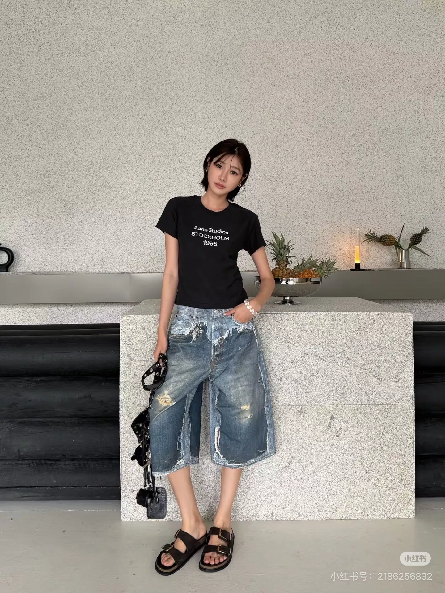아크네스튜디오 3D 프린팅 데님 칠부 팬츠 상세 이미지 22