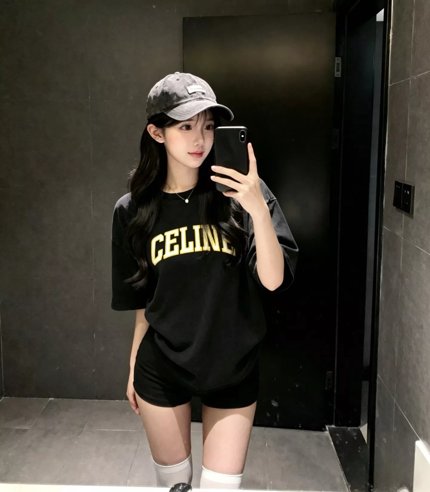 셀린느 크랙 로고 프린트 라운드넥 티셔츠 상세 이미지 22