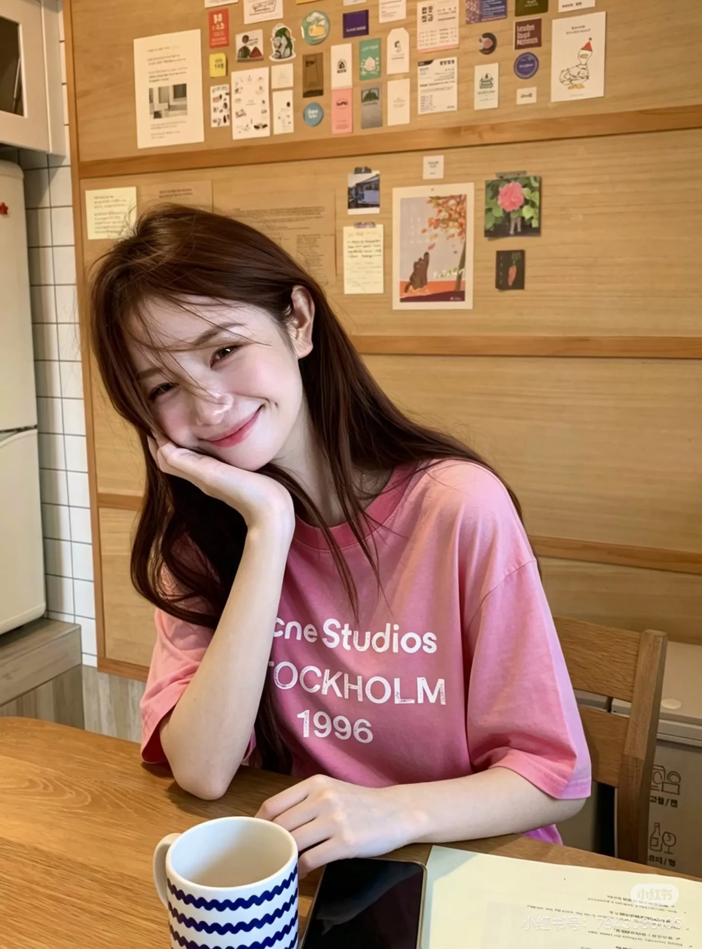 아크네스튜디오 그라데이션 워싱 로고 반팔 티 상세 이미지 63