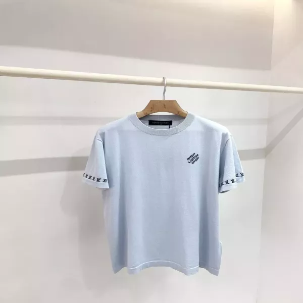 루이비통 로고 자카드 반소매 니트