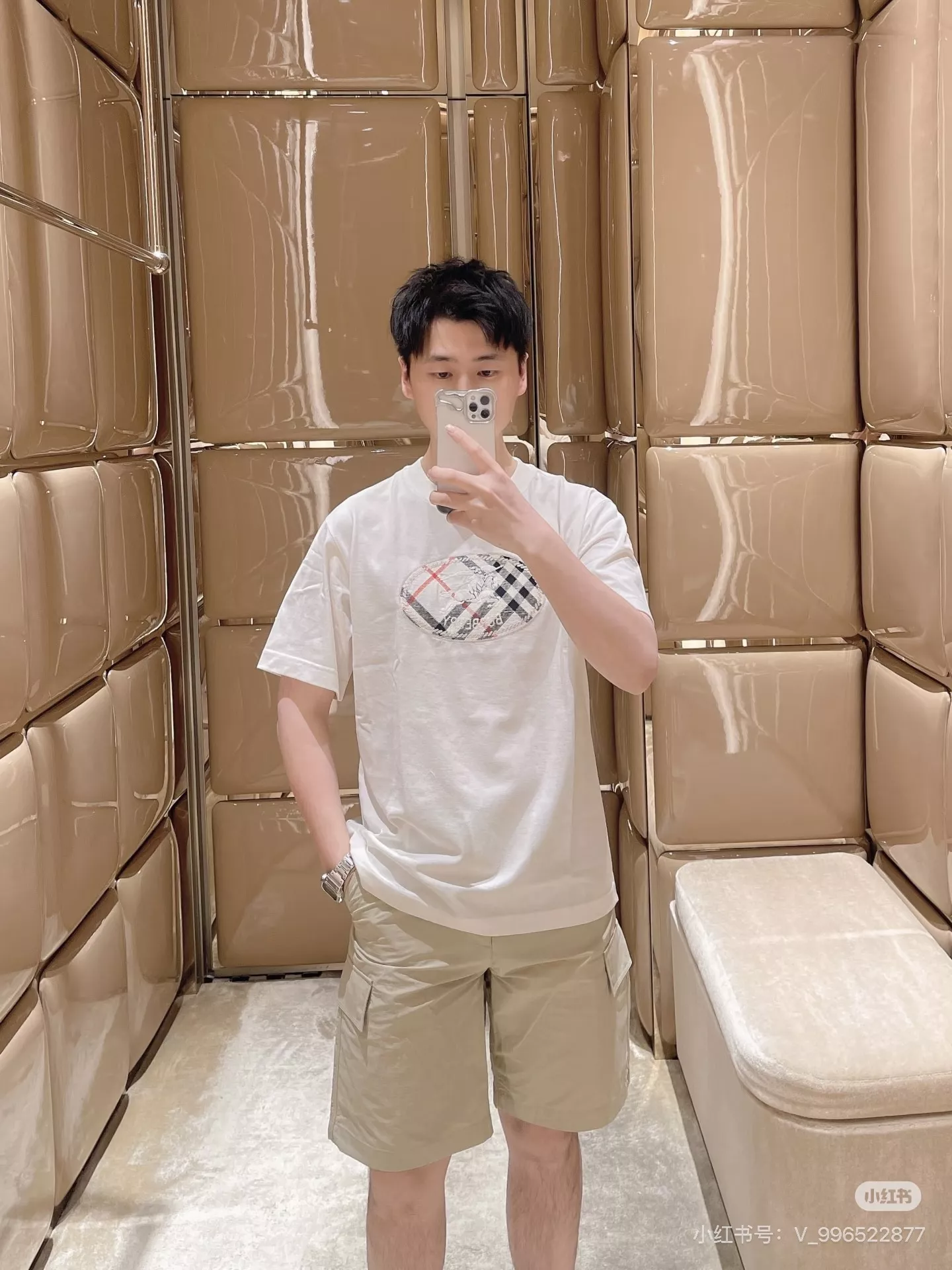 버버리 체크 기사 인장 코튼 티셔츠 상세 이미지 28