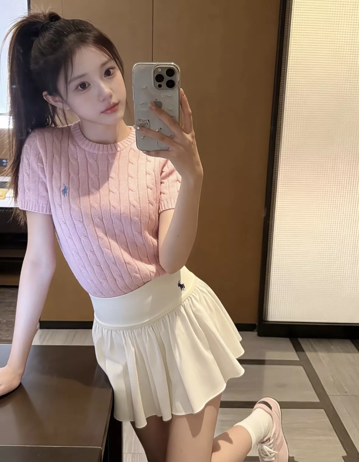 랄프로렌 여성 플리츠 A라인 스커트 상세 이미지 52
