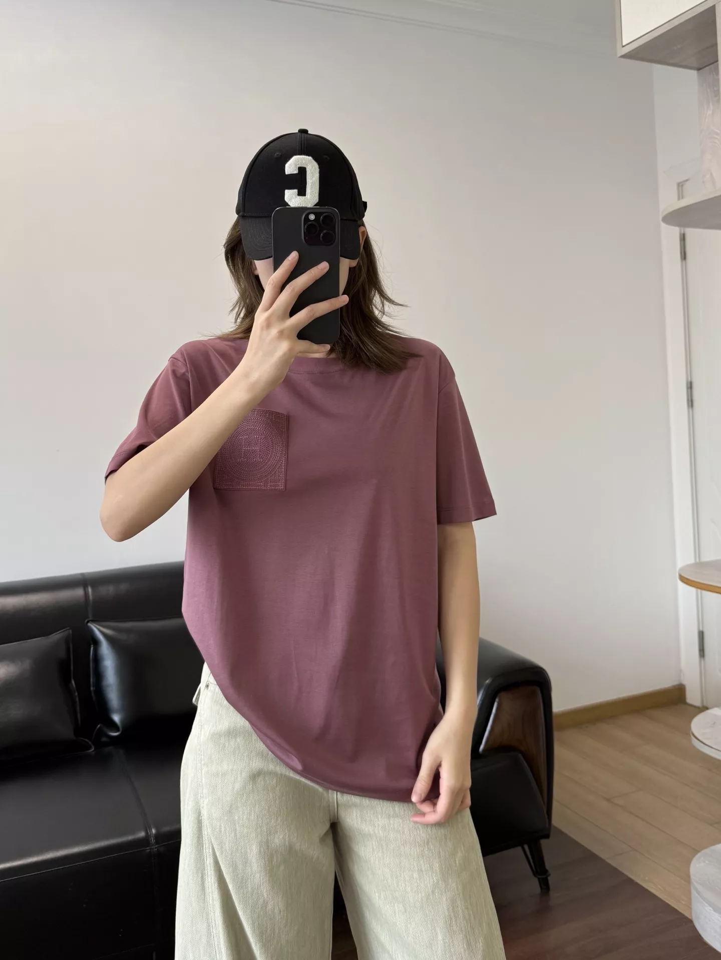 에르메스 자수 포켓 반팔 티셔츠 상세 이미지 34
