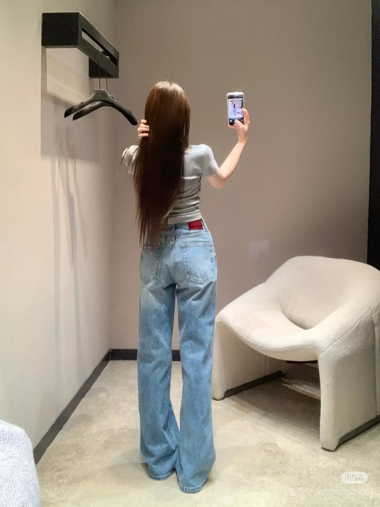 구찌 하이웨이스트 워싱 와이드 데님 팬츠 상세 이미지 39