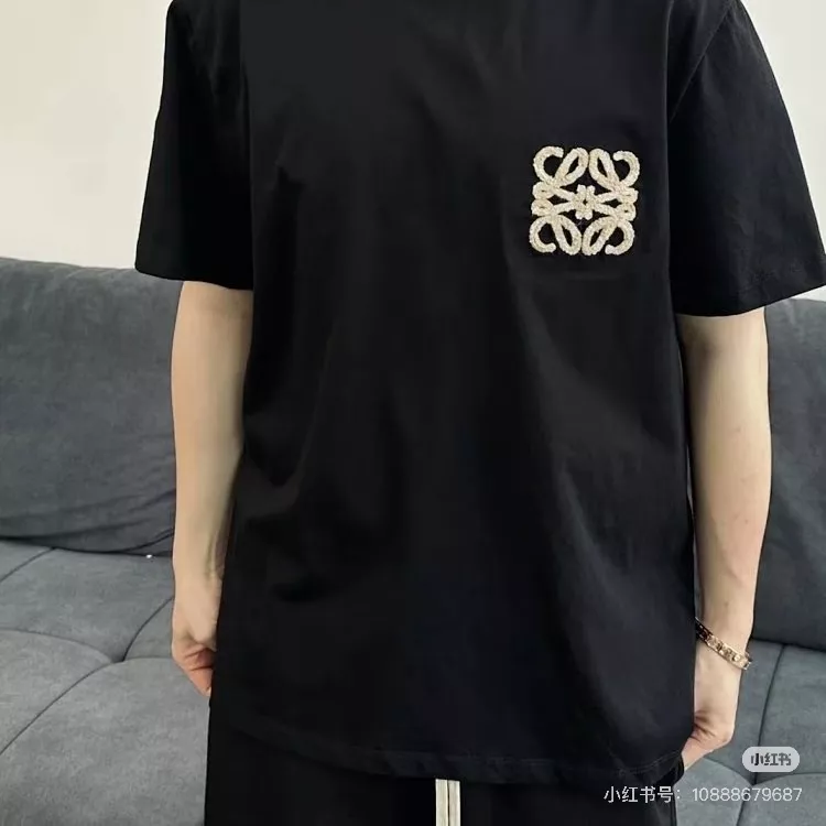 로에베 로고 자수 루즈핏 반팔 티셔츠 상세 이미지 46
