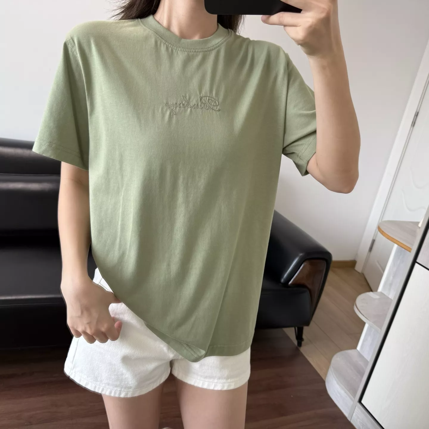 버버리 레터 자수 라운드 반팔 티셔츠 상세 이미지 38