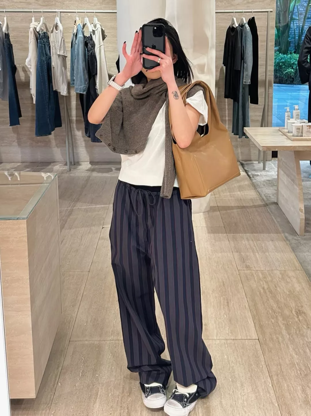메종마르지엘라 스트라이프 와이드 팬츠 상세 이미지 45