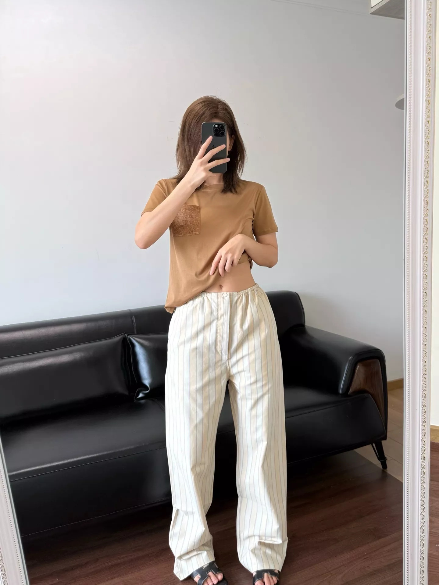 메종마르지엘라 스트라이프 와이드 팬츠 상세 이미지 39