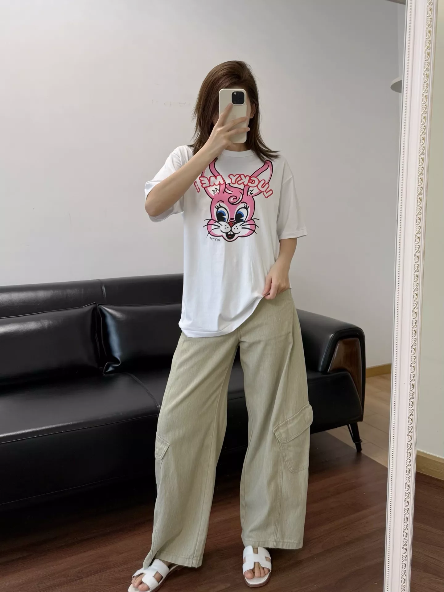 겐조 토끼 프린트 코튼 반팔 티 상세 이미지 39