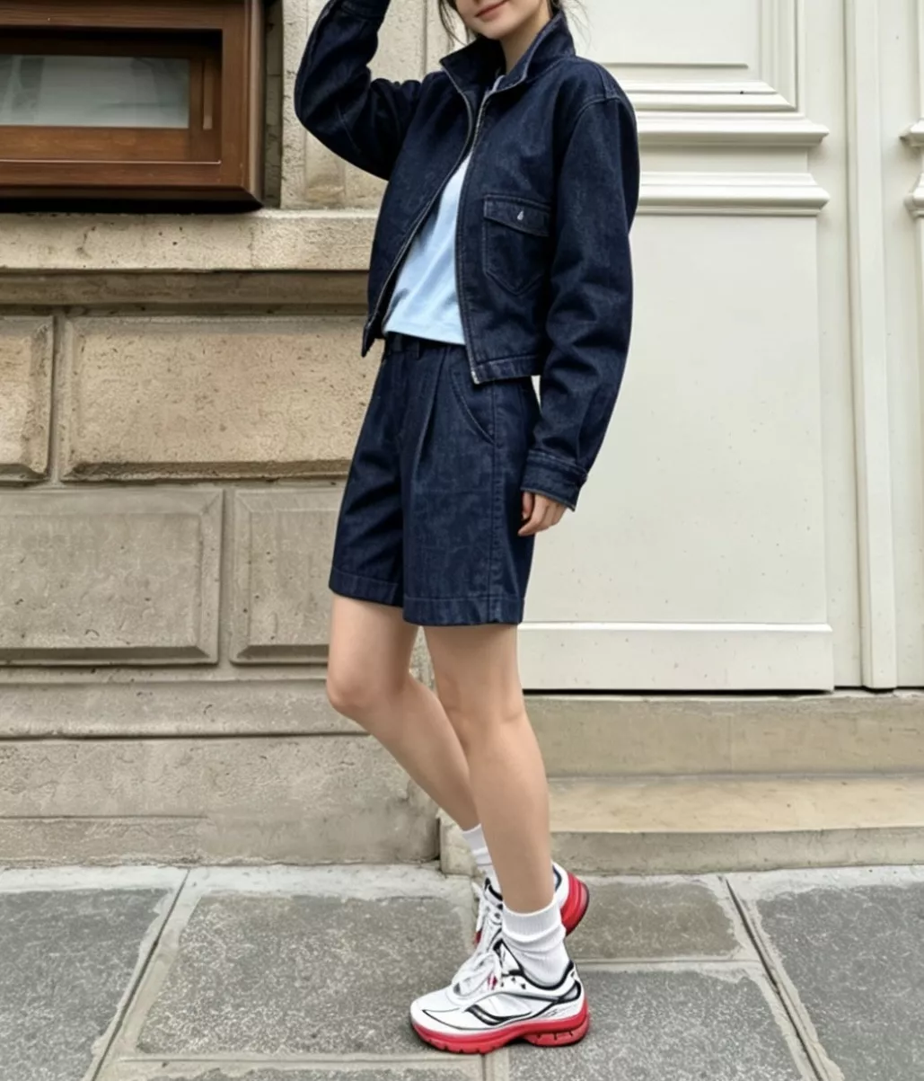 더로우 하이웨이스트 데님 중반바지 상세 이미지 38