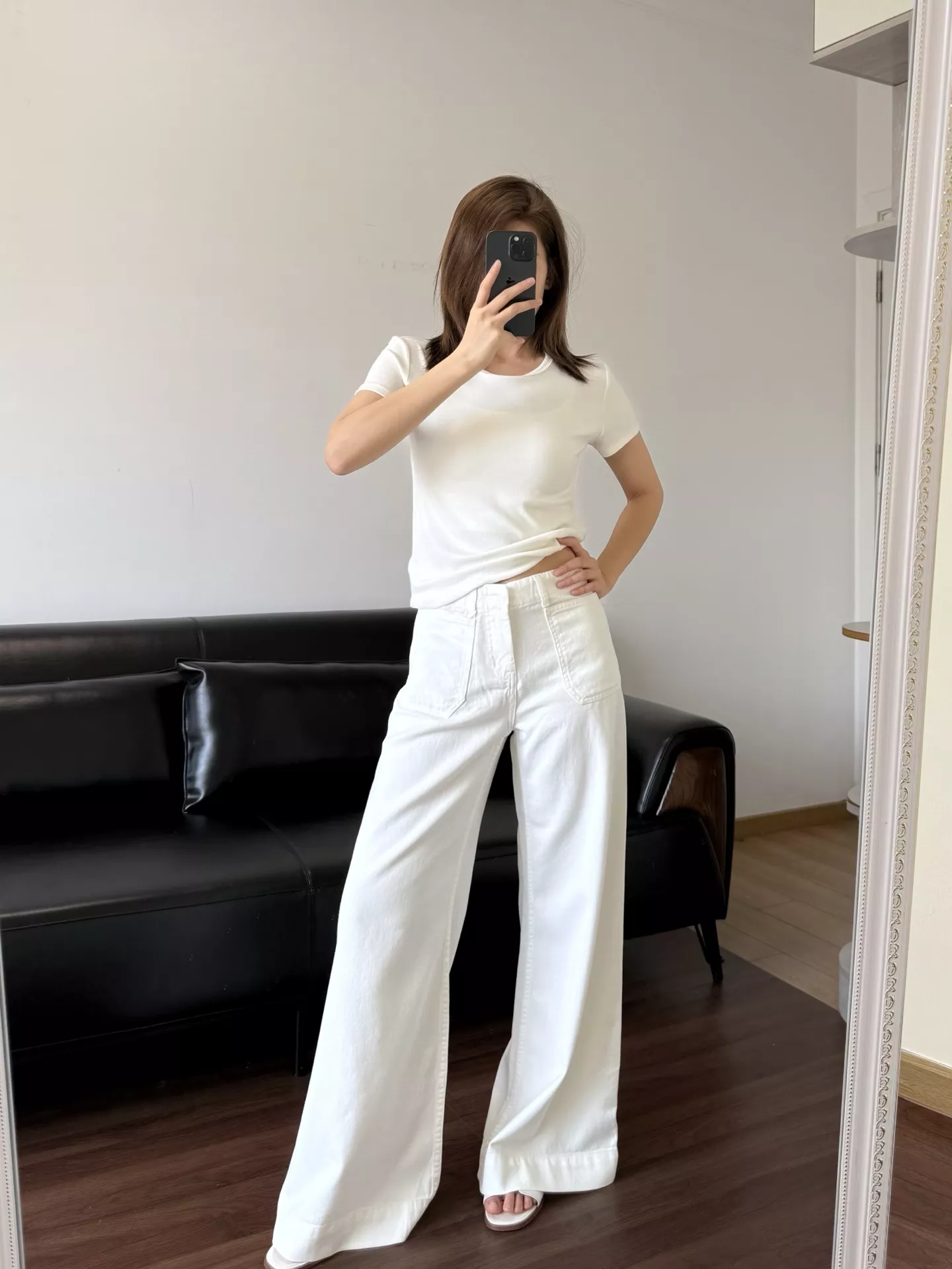 셀린느 트리옹프 자수 와이드 팬츠 상세 이미지 34