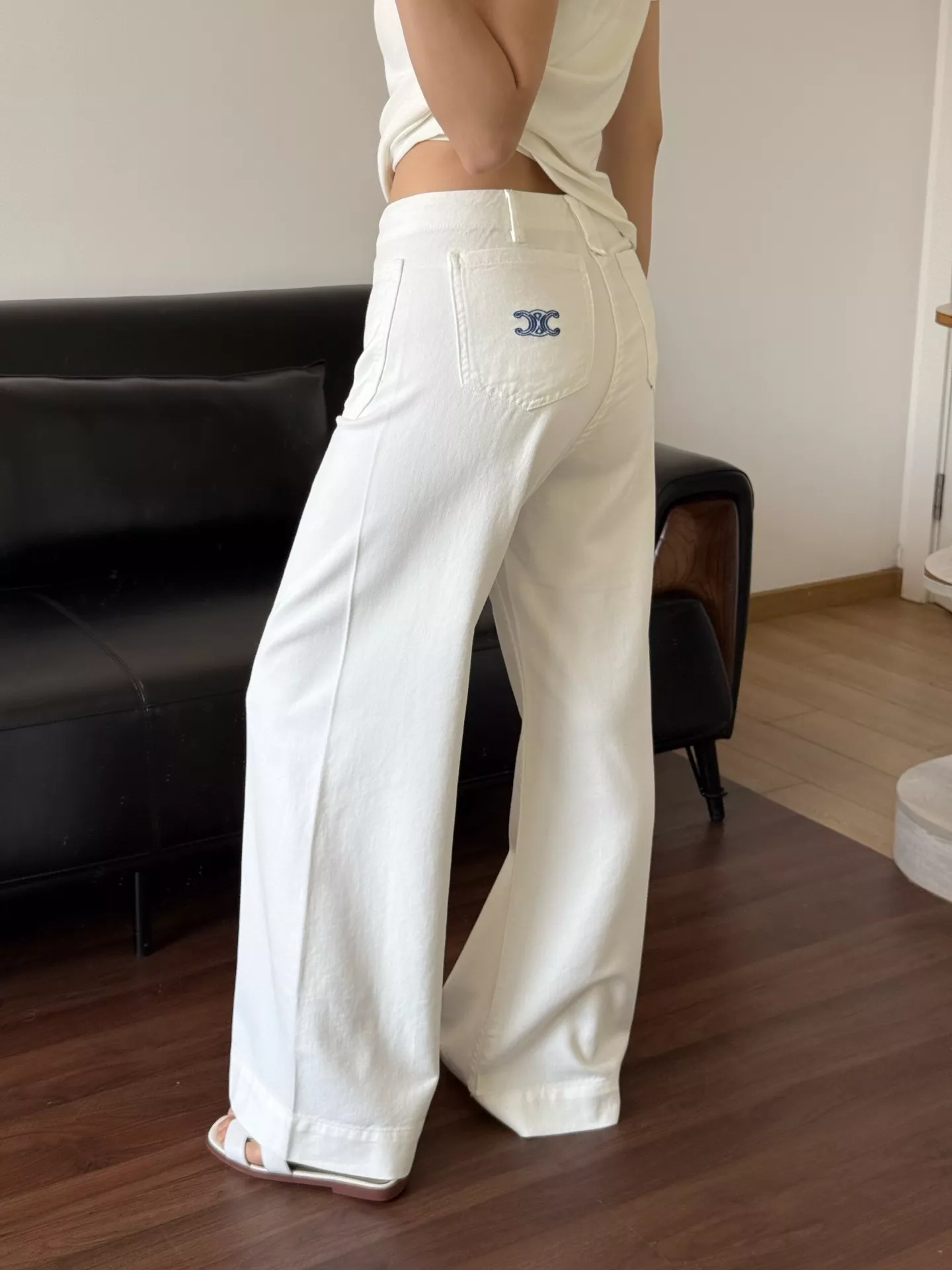 셀린느 트리옹프 자수 와이드 팬츠 상세 이미지 28
