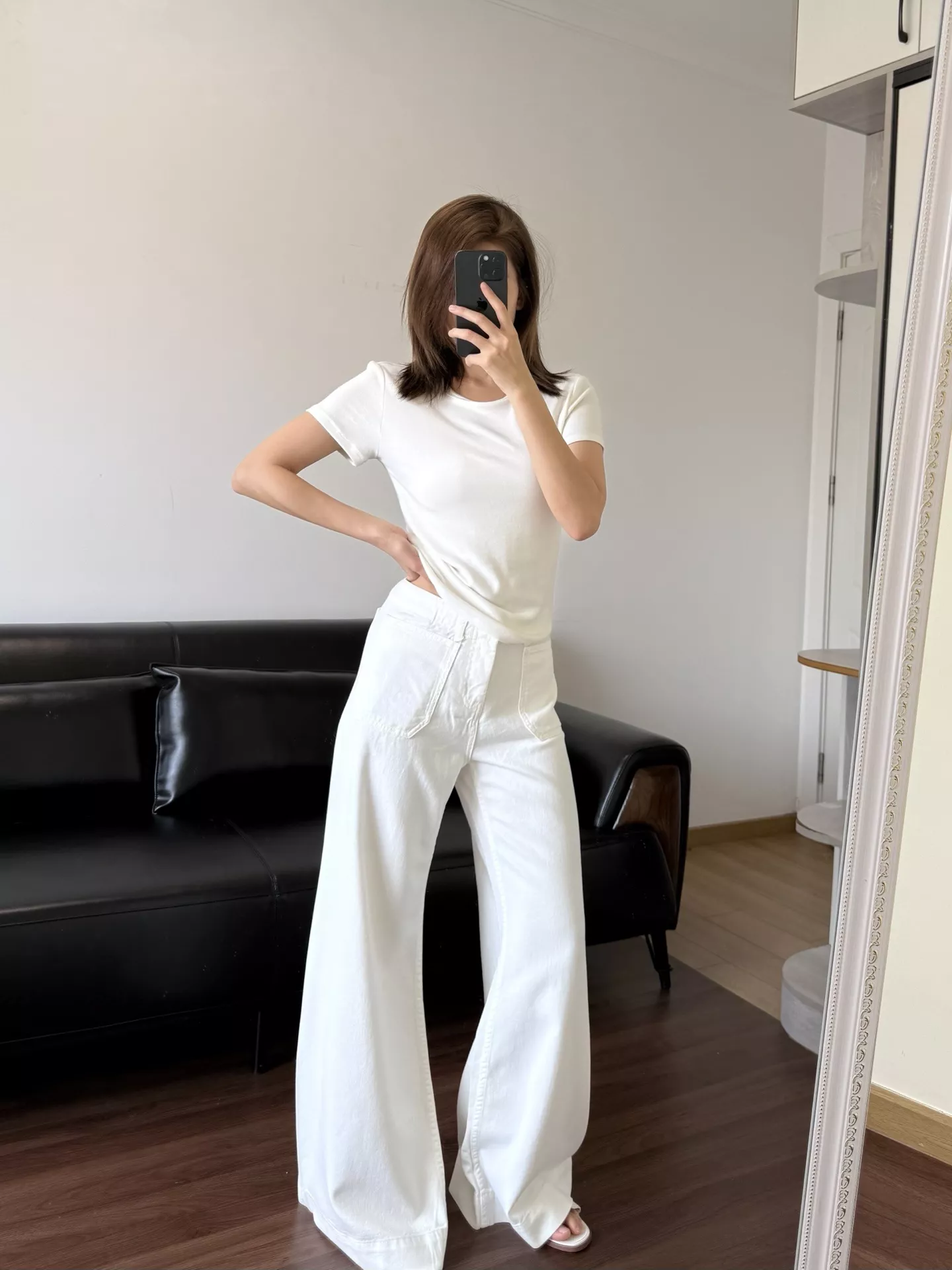셀린느 트리옹프 자수 와이드 팬츠 상세 이미지 30