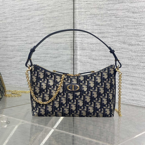 디올 오블리크 패턴 체인 숄더백