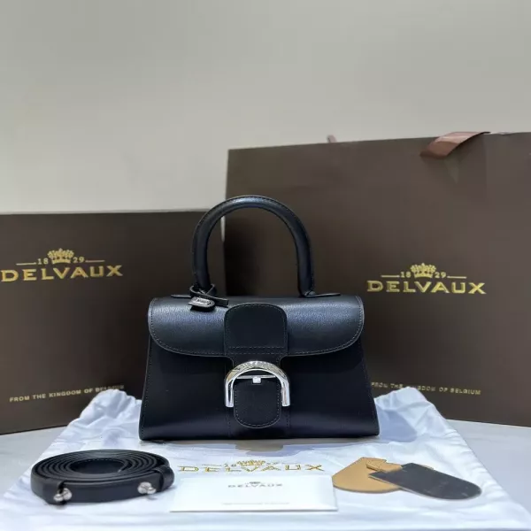 델보 브리앙 박스 가죽 핸드백