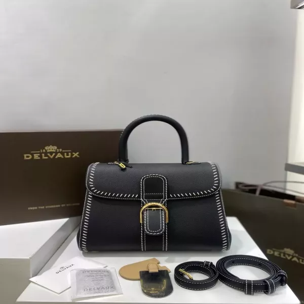 델보 스티치 포인트 탑핸들 백