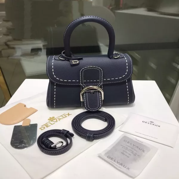 델보 브리앙 토고 가죽 핸드백