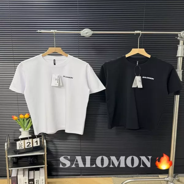 살로몬 로고 프린트 오버핏 반팔 티셔츠