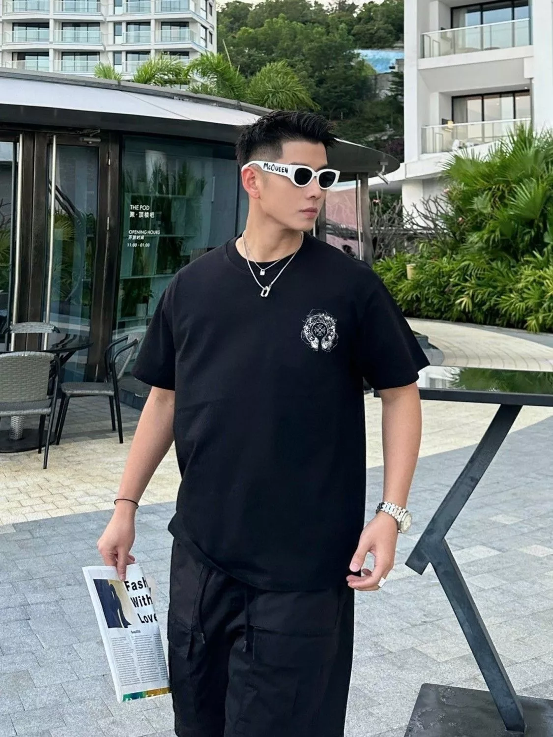 크롬하츠 스모크 말발굽 로고 프린트 반팔 상세 이미지 9