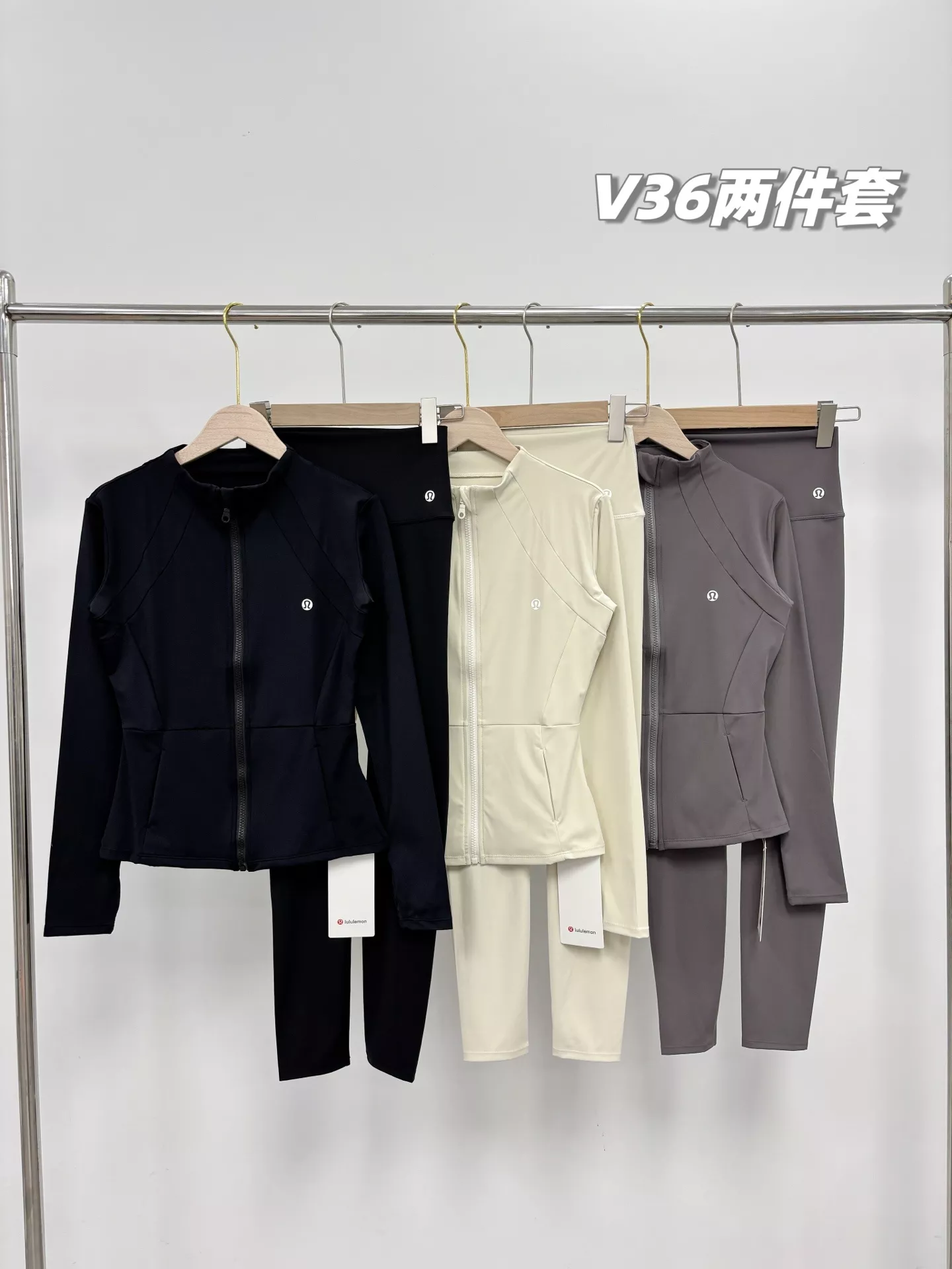 룰루레몬 브이36 집업 재킷 레깅스 세트 상세 이미지 1