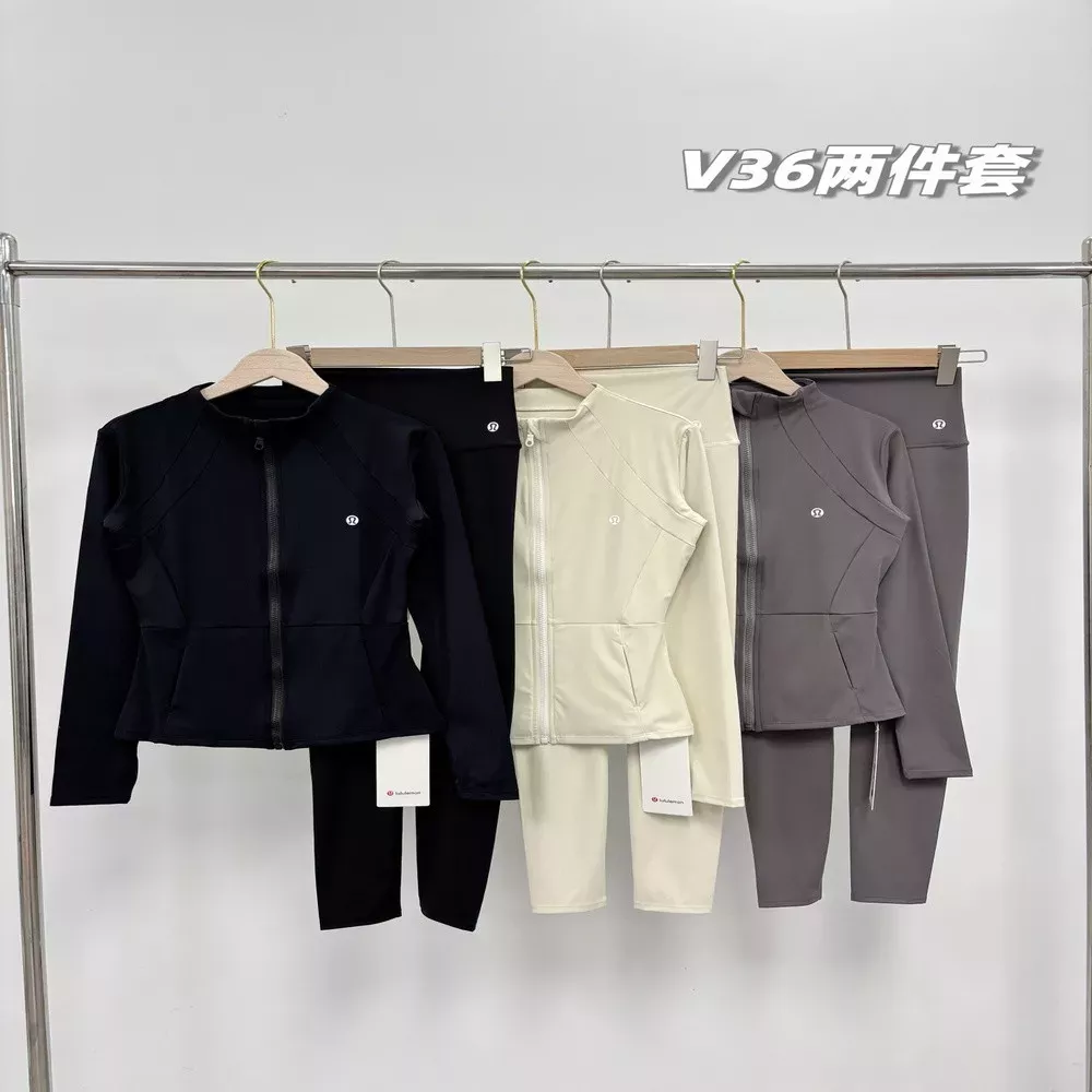 룰루레몬 브이36 집업 재킷 레깅스 세트