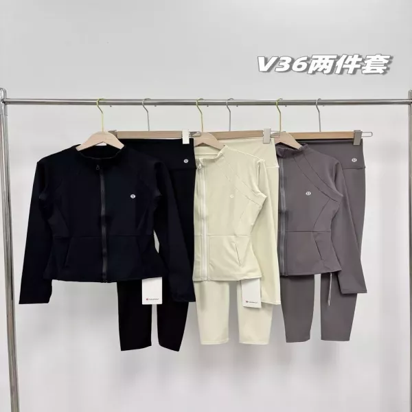룰루레몬 브이36 집업 재킷 레깅스 세트