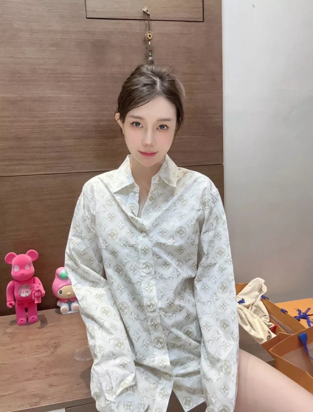 루이비통 사구 모노그램 프린트 셔츠 상세 이미지 15