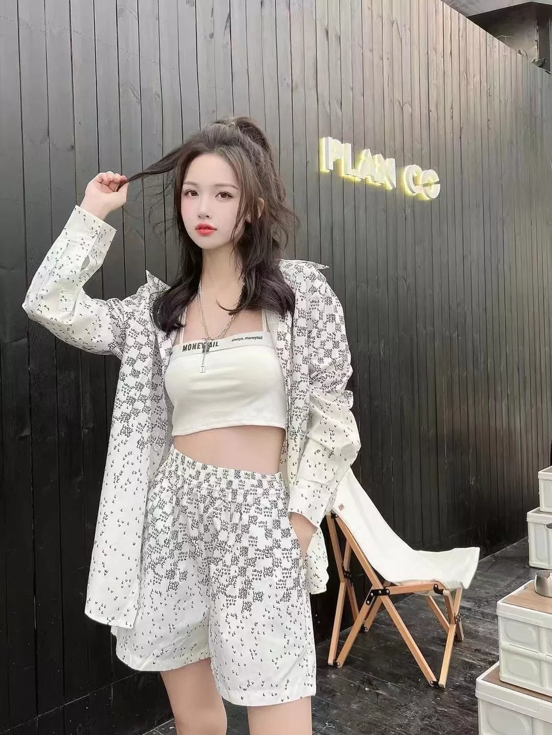 루이비통 다미에 패턴 그라데이션 셔츠 상세 이미지 12