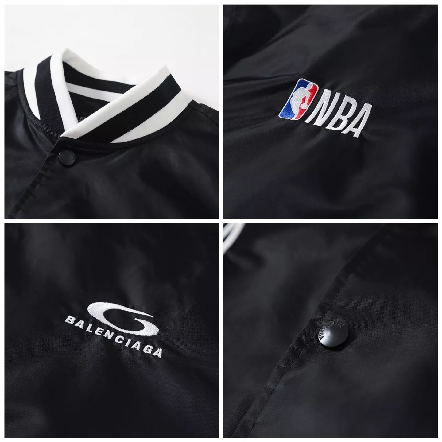 발렌시아가 NBA 콜라보 자수 보머 재킷 상세 이미지 6