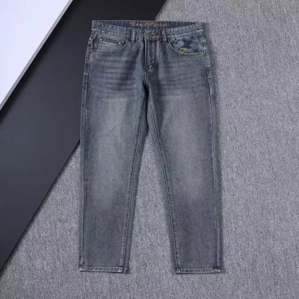 루이비통 워싱 데님 스트레이트 팬츠