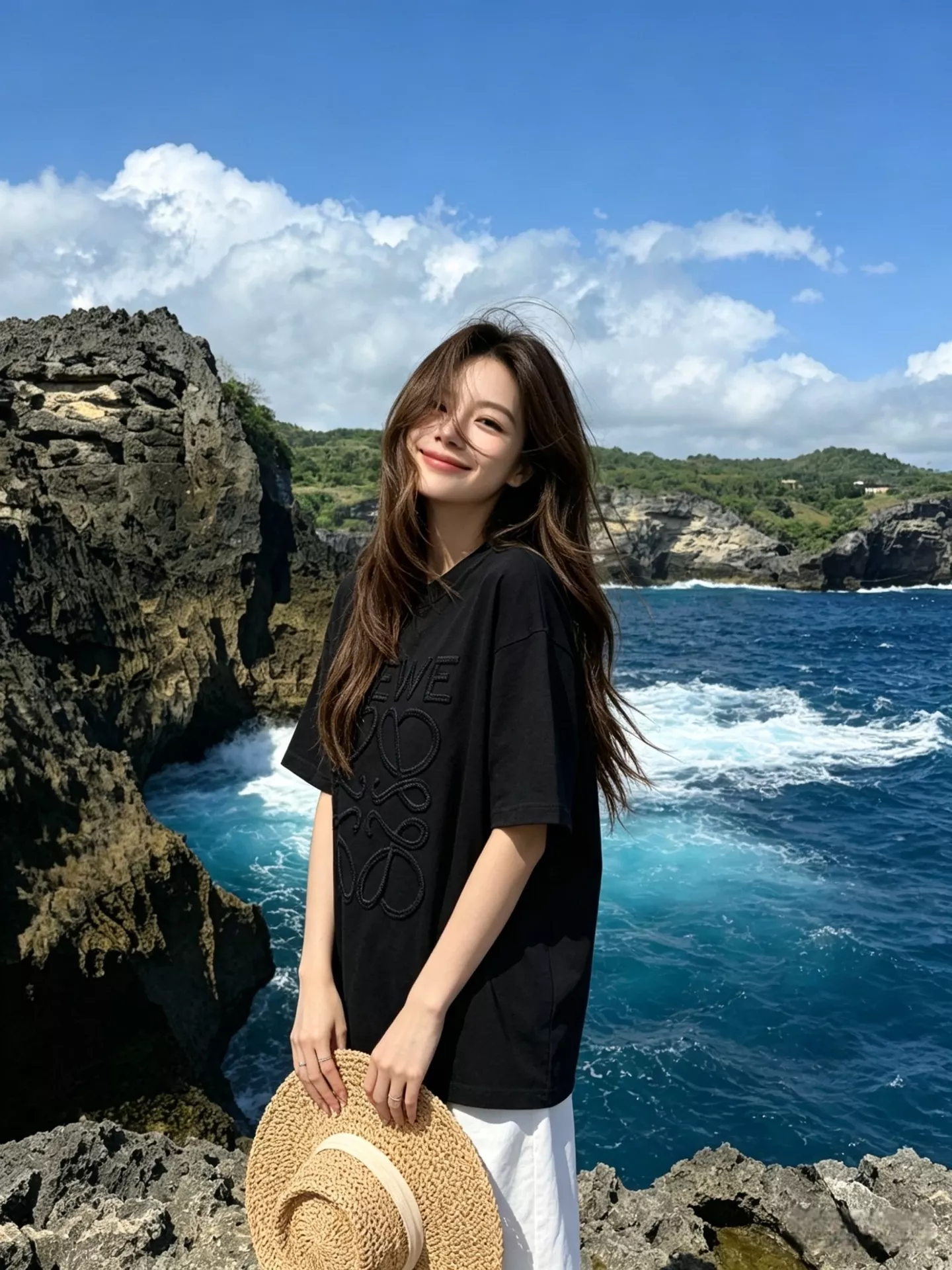 로에베 빈티지 자수 로고 라운드 반팔 상세 이미지 21