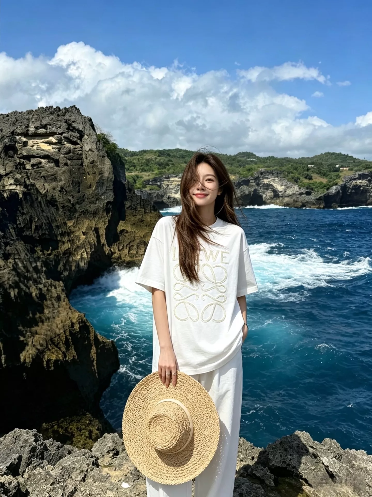 로에베 빈티지 자수 로고 라운드 반팔 상세 이미지 19