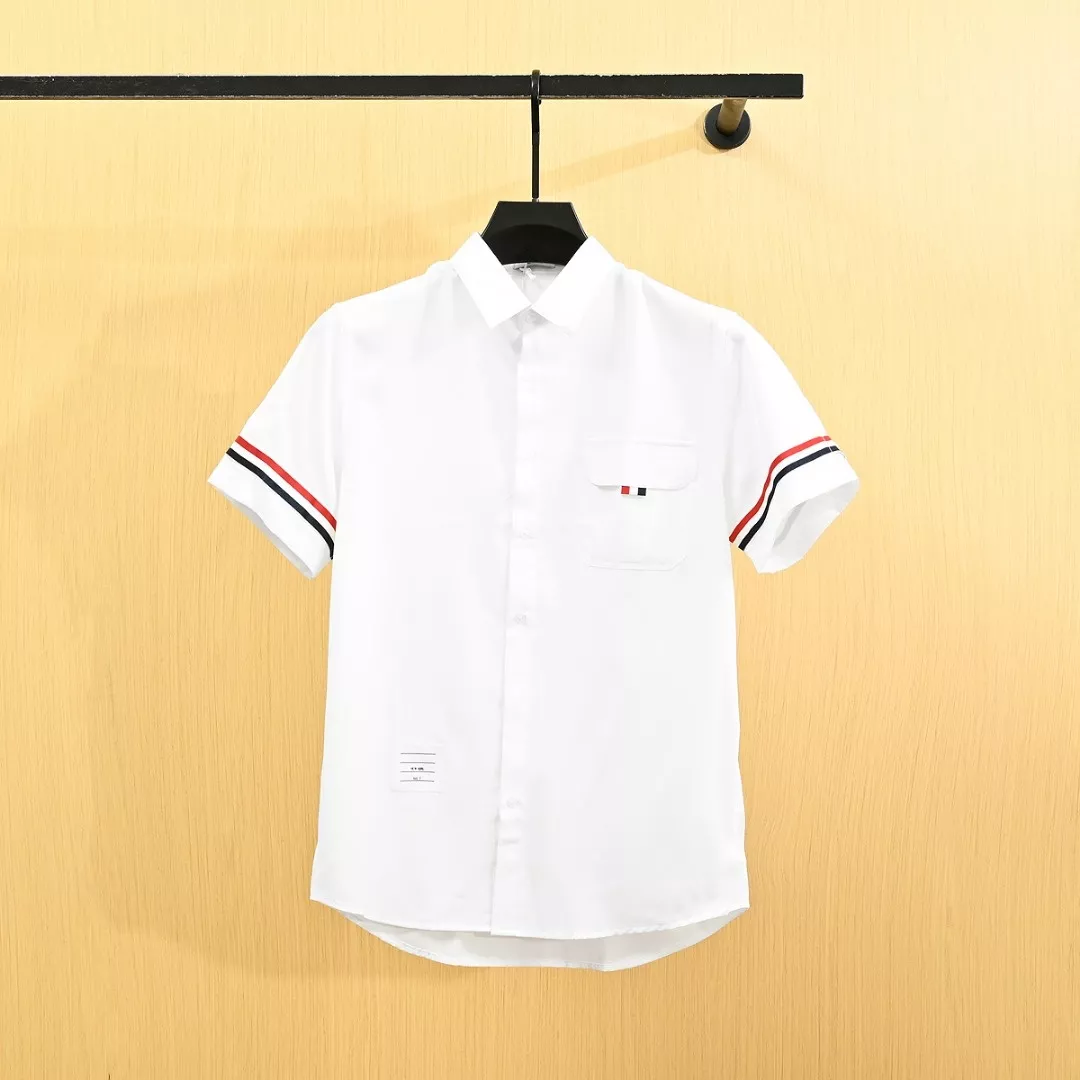 톰브라운 삼선 포인트 반팔 셔츠 상세 이미지 3
