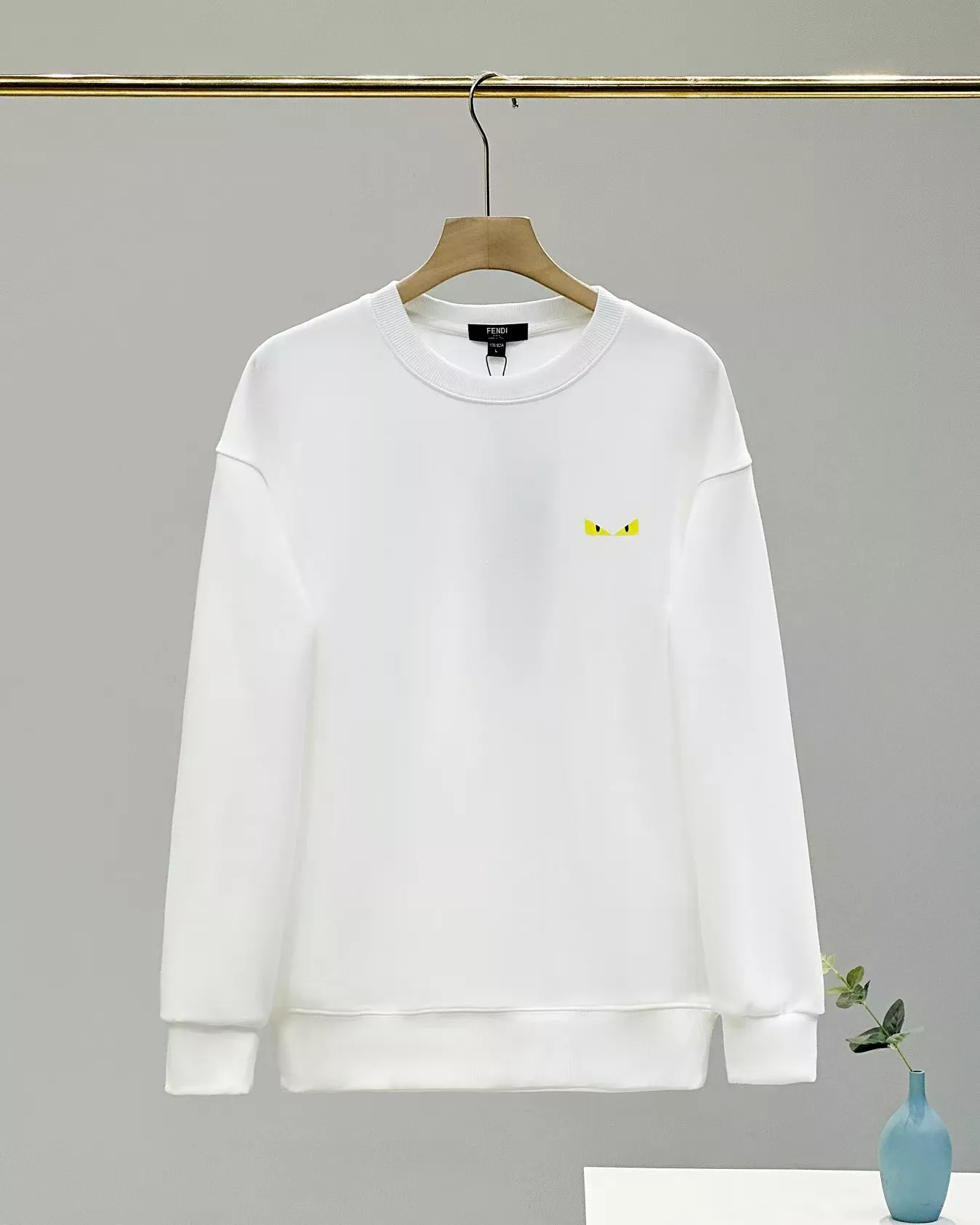 펜디 압화 로고 라운드 맨투맨 상세 이미지 2