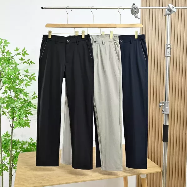 제냐 남성 비즈니스 캐주얼 아이스 실크 팬츠