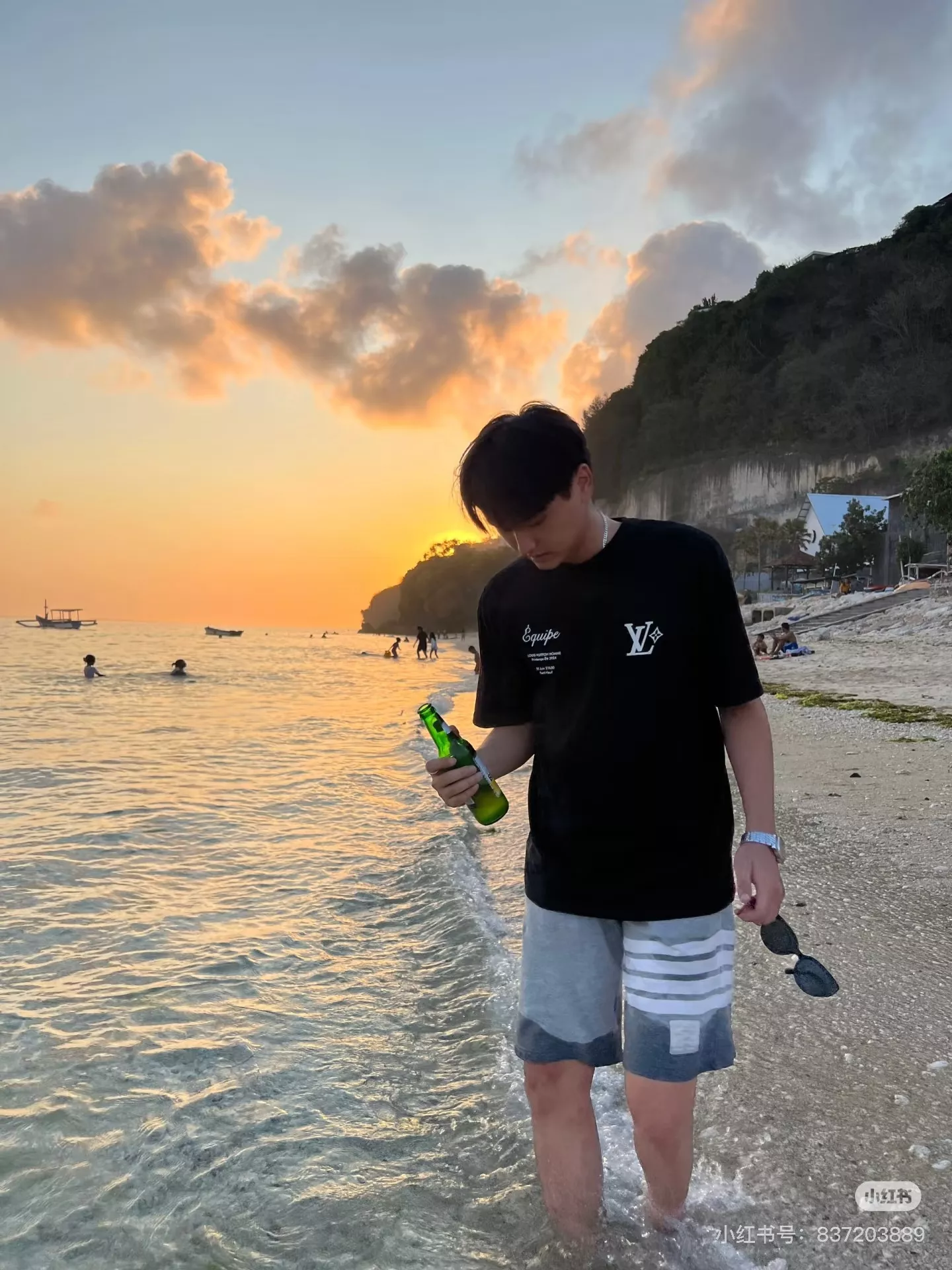 루이비통 로고 프린트 반소매 상의 상세 이미지 12