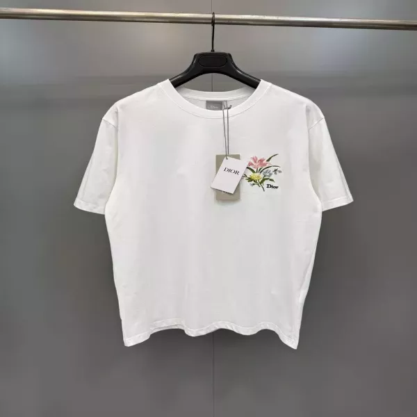 디올 시크릿 가든 프린트 코튼 티셔츠