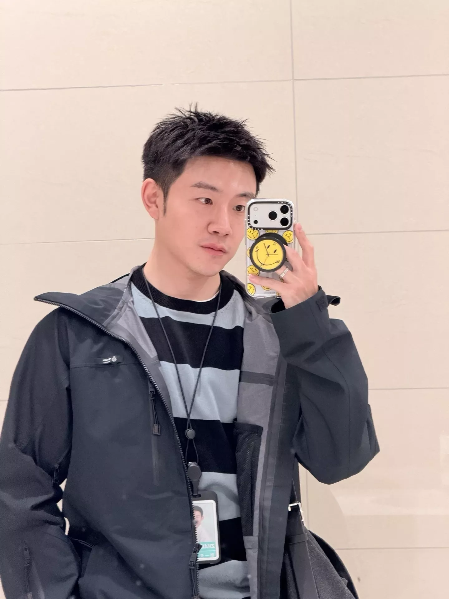 디올 오버핏 스트라이프 반소매 탑 상세 이미지 17