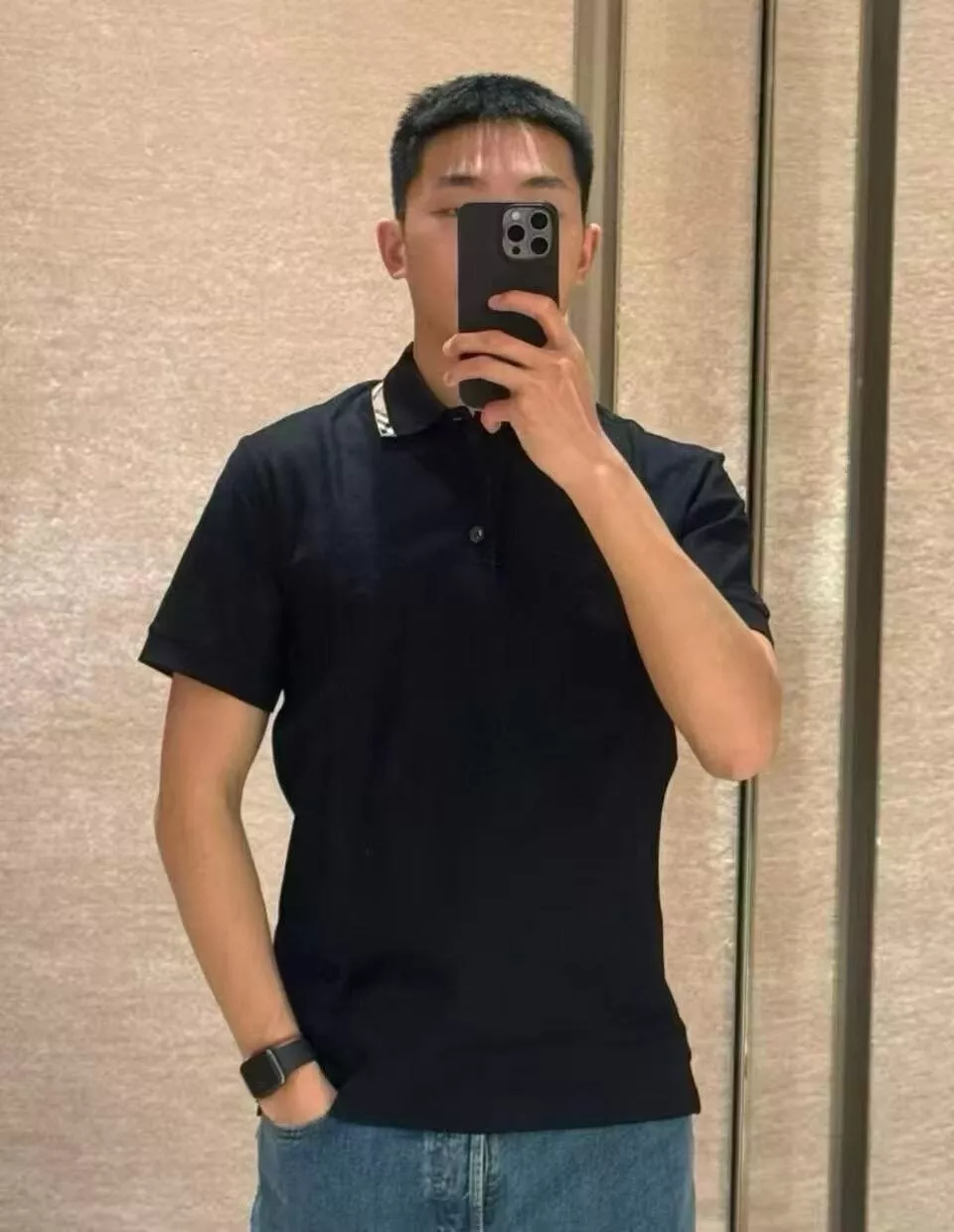 버버리 격자 장식 코튼 폴로 티셔츠 상세 이미지 30