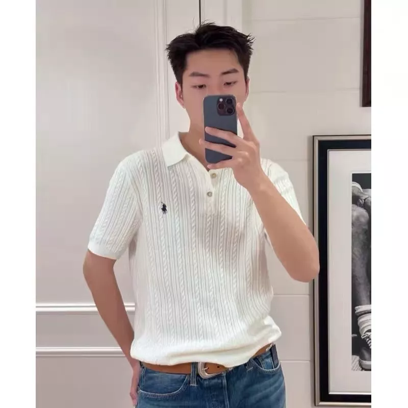 랄프로렌 케이블 짜임 코튼 반소매 폴로탑 상세 이미지 25